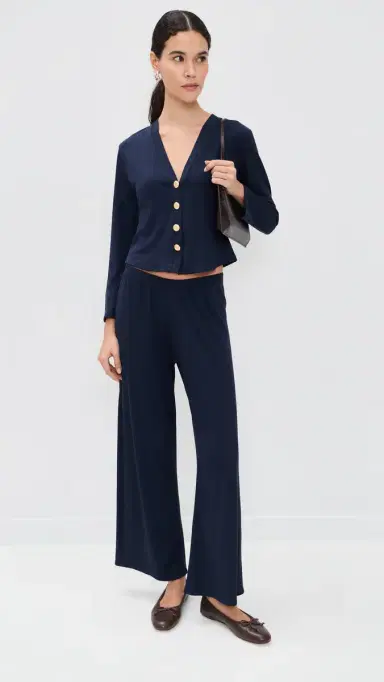 LE BOP Mary Kate Ponte Cardigan Navy M | Thumbnail 5