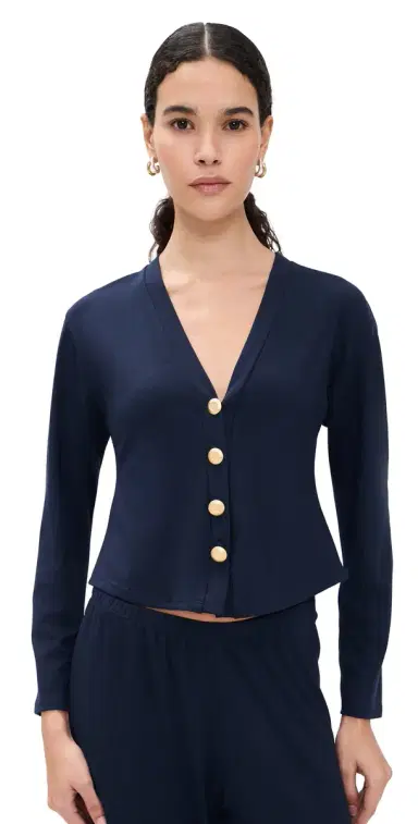 LE BOP Mary Kate Ponte Cardigan Navy M | Thumbnail 1