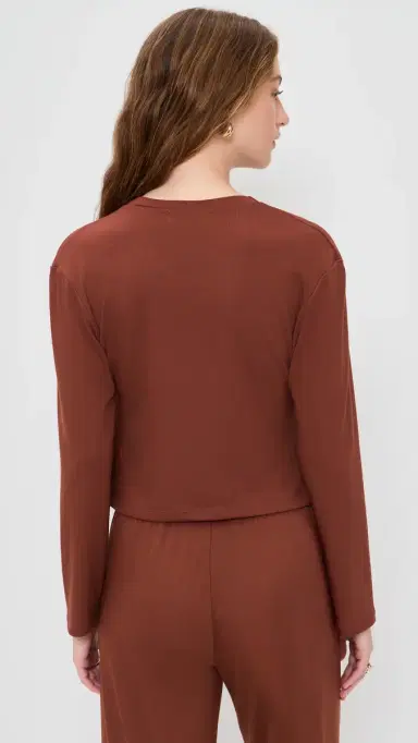 LE BOP Mary Kate Ponte Cardigan Cognac S | Thumbnail 3