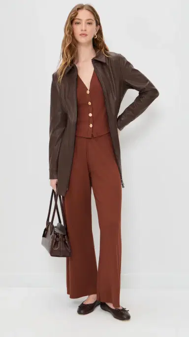 LE BOP Mary Kate Ponte Cardigan Cognac S | Thumbnail 5