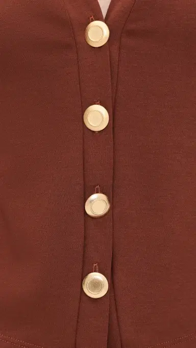 LE BOP Mary Kate Ponte Cardigan Cognac S | Thumbnail 6
