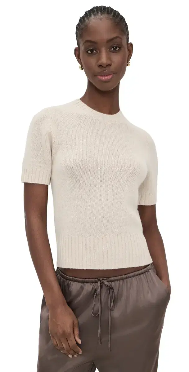 Featherweight Cashmere Pullover Natural Heather