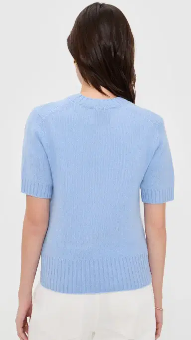 White + Warren Featherweight Cashmere Pullover Blue Vapor | Thumbnail 3 White + Warren Featherweight Cashmere Pullover Blue Vapor | Thumbnail 3