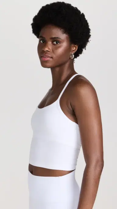 Beyond Yoga Spacedye Slim Racerback Cropped Tank Cloud White | Thumbnail 4 Beyond Yoga Spacedye Slim Racerback Cropped Tank Cloud White | Thumbnail 4