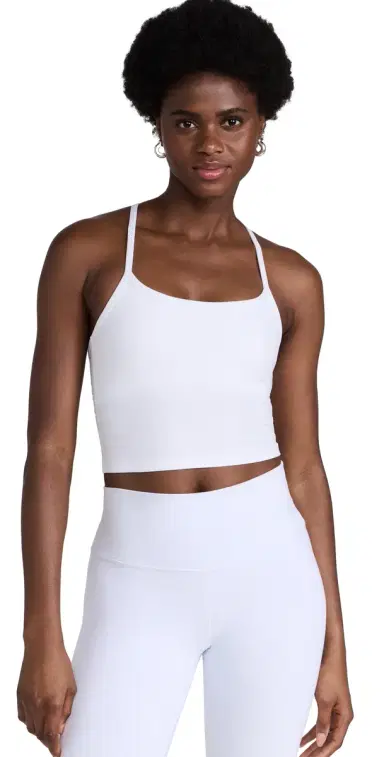 Beyond Yoga Spacedye Slim Racerback Cropped Tank Cloud White | Thumbnail 1 Beyond Yoga Spacedye Slim Racerback Cropped Tank Cloud White | Thumbnail 1