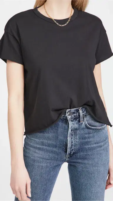 The Great. THE GREAT. The Crop Tee Almost Black 1 | Thumbnail 2 The Great. THE GREAT. The Crop Tee Almost Black 1 | Thumbnail 2