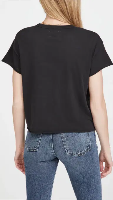 The Great. THE GREAT. The Crop Tee Almost Black 1 | Thumbnail 3 The Great. THE GREAT. The Crop Tee Almost Black 1 | Thumbnail 3