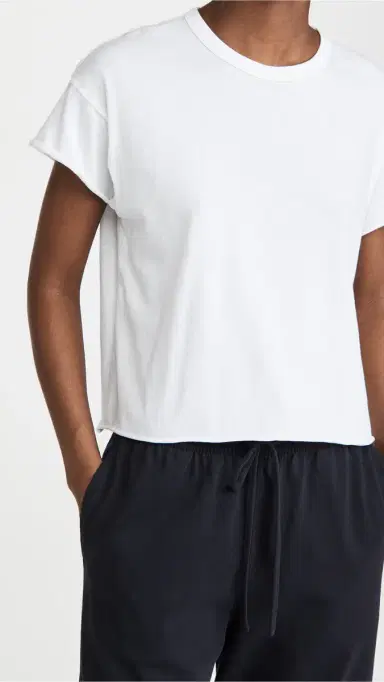 The Great. The Crop Tee True White | Thumbnail 2