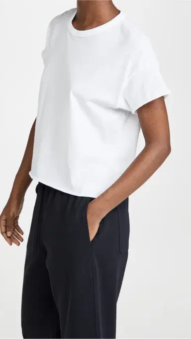 The Great. The Crop Tee True White | Thumbnail 4