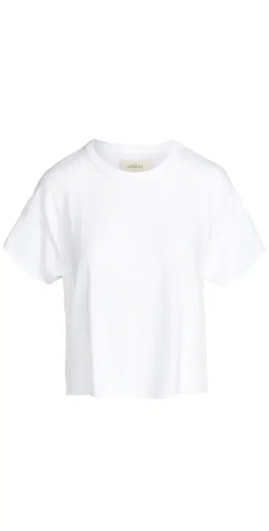 The Great. The Crop Tee True White | Thumbnail 1