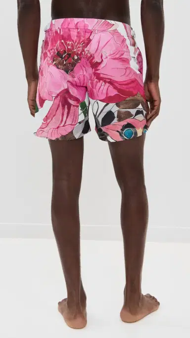 Orlebar Brown Bulldog Paeonia Swim Shorts 6 Pink Lemonade | Thumbnail 3