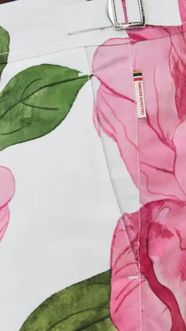 Orlebar Brown Bulldog Paeonia Swim Shorts 6 Pink Lemonade | Thumbnail 6