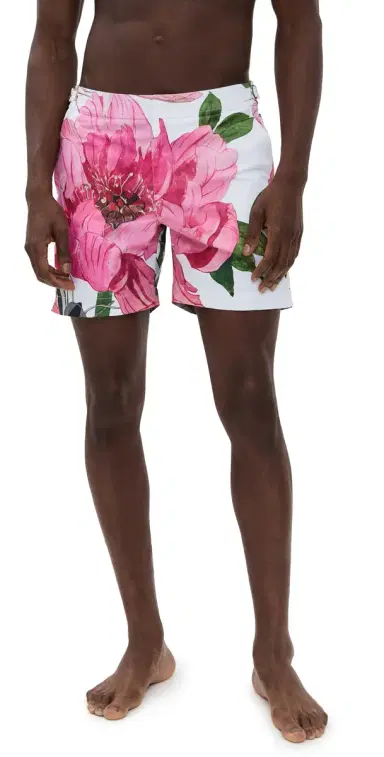 Orlebar Brown Bulldog Paeonia Swim Shorts 6 Pink Lemonade | Thumbnail 1
