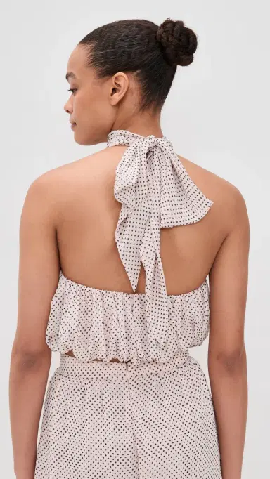 AFRM Laramie Top Mauve Pin Dot L | Thumbnail 3