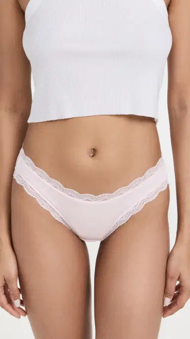 Stripe & Stare Essentials Mix Knicker Box 4 Pack Black/Sand/White/Pale Pink L | Thumbnail 3