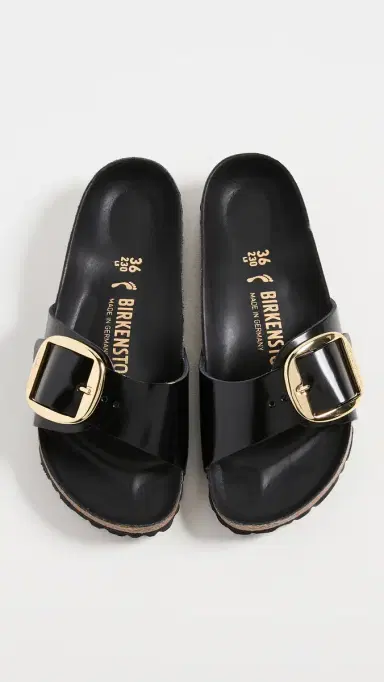 Birkenstock Madrid Big Buckle Sandals High Shine Black 36 | Thumbnail 2