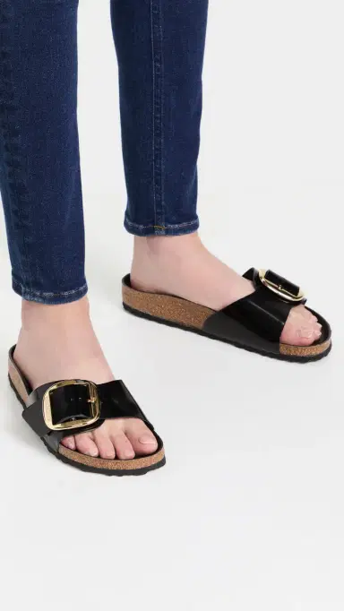 Birkenstock Madrid Big Buckle Sandals High Shine Black 36 | Thumbnail 3