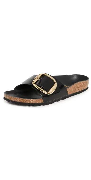 Birkenstock Madrid Big Buckle Sandals High Shine Black 36 | Thumbnail 1