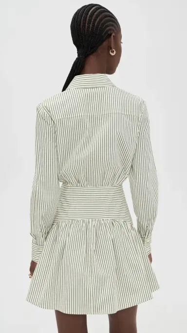 Staud Rocco Mini Dress Chive Stripe 14 | Thumbnail 3