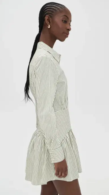 Staud Rocco Mini Dress Chive Stripe 14 | Thumbnail 4