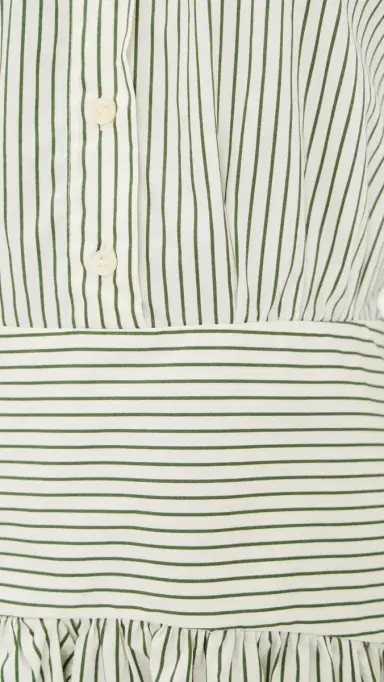 Staud Rocco Mini Dress Chive Stripe 14 | Thumbnail 6