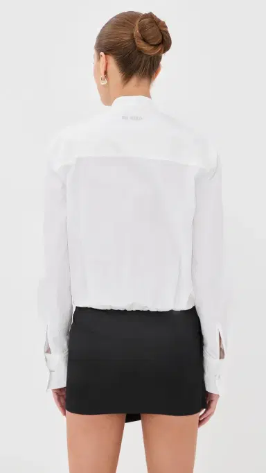 The Attico Mini Shirt Dress with Necktie White/Black 38 | Thumbnail 3 The Attico Mini Shirt Dress with Necktie White/Black 38 | Thumbnail 3