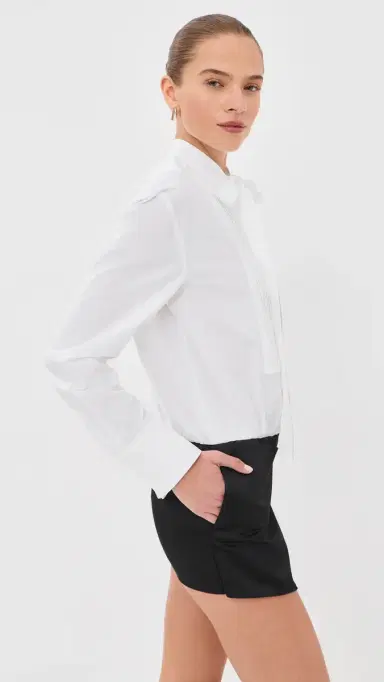 The Attico Mini Shirt Dress with Necktie White/Black 38 | Thumbnail 4 The Attico Mini Shirt Dress with Necktie White/Black 38 | Thumbnail 4