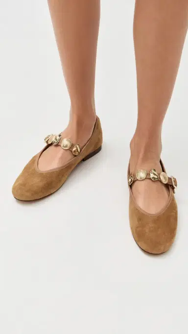 Dolce Vita Relan Flats Light Brown Suede | Thumbnail 3