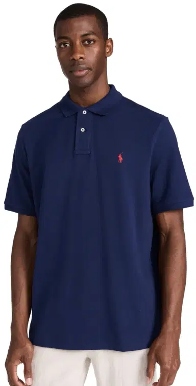 Polo Ralph Lauren Classic Fit Iconic Mesh Polo Newport Navy | Thumbnail 1 Polo Ralph Lauren Classic Fit Iconic Mesh Polo Newport Navy | Thumbnail 1