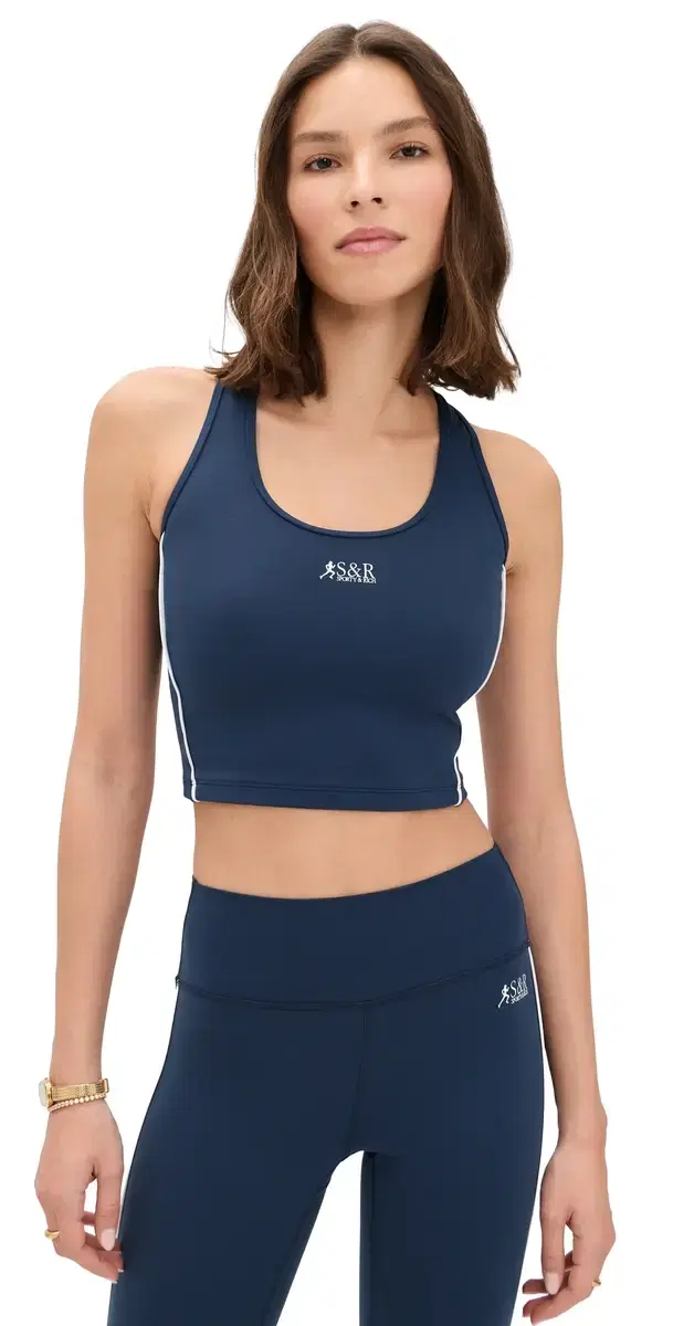 Sporty & Rich R Runner ports Tank Light Navy