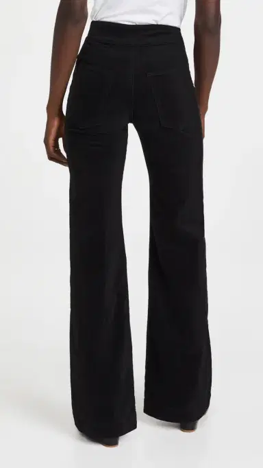 Askk NY Brighton Velvet Wide Leg Pants Black Velvet 32 | Thumbnail 3