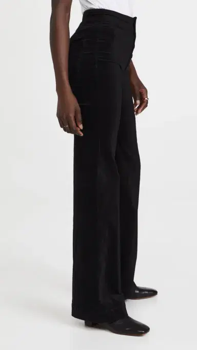 Askk NY Brighton Velvet Wide Leg Pants Black Velvet 32 | Thumbnail 4