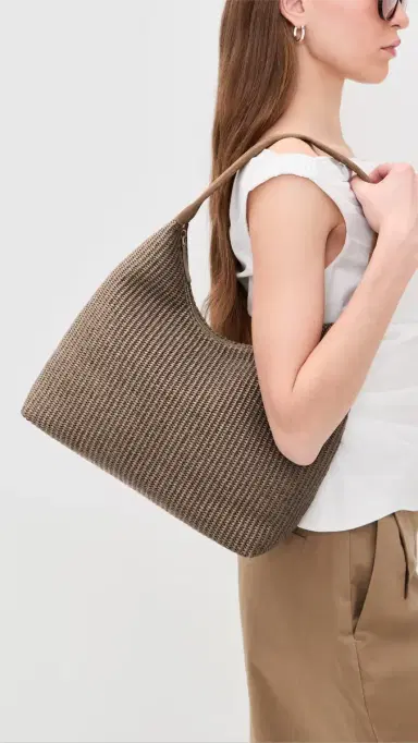 MANSUR GAVRIEL Candy Raffia Hobo Bag Anise | Thumbnail 3 MANSUR GAVRIEL Candy Raffia Hobo Bag Anise | Thumbnail 3