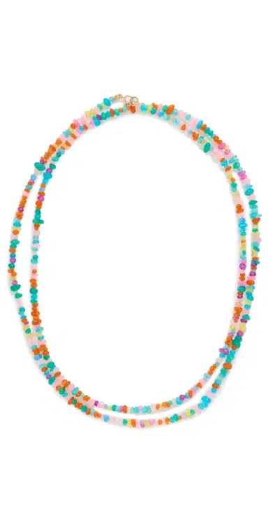 JIA JIA 14k Mini Rainbow Pebble Opal Long Necklace | Thumbnail 1