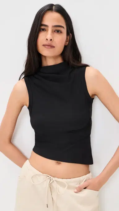 The Line by K Selma Tank Top Black | Thumbnail 2