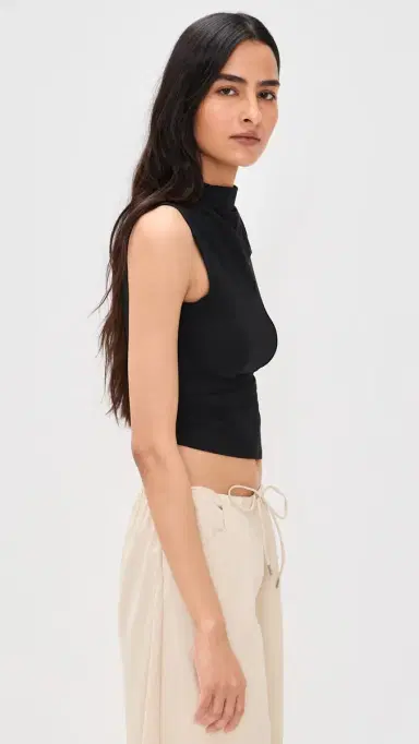 The Line by K Selma Tank Top Black | Thumbnail 4