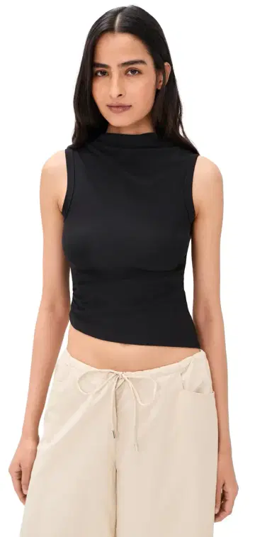 The Line by K Selma Tank Top Black | Thumbnail 1