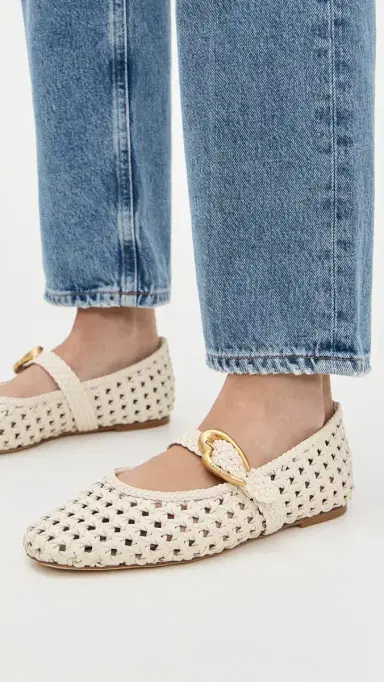 Larroudé Verona Macrame Flats | Thumbnail 3 Larroudé Verona Macrame Flats | Thumbnail 3