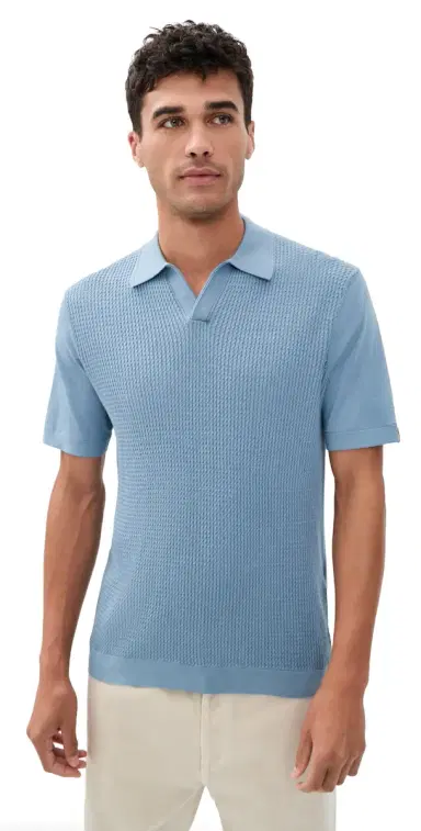 rag & bone Saxon Silk Blend Johnny Polo | Thumbnail 1 rag & bone Saxon Silk Blend Johnny Polo | Thumbnail 1