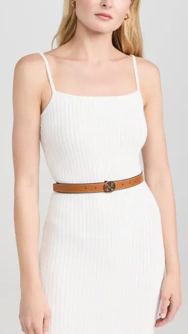 Tory Burch Miller Smooth Reversible Belt 1 Black/Whiskey S | Thumbnail 4