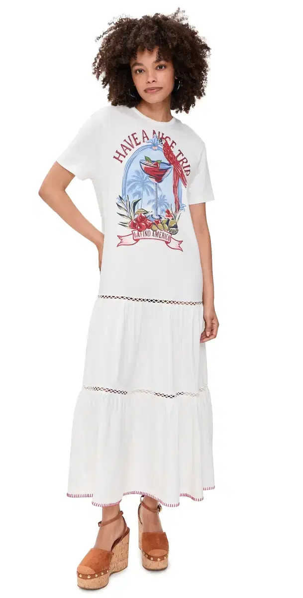 Have A Nice Trip Maxi Dress Off-White