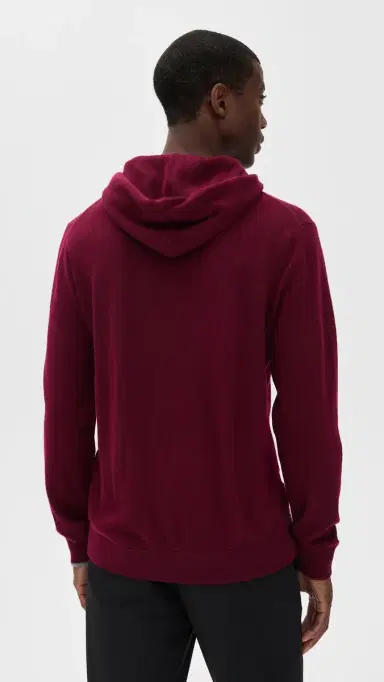 Greyson Koko Cashmere Blend Hoodie Sweater Dark Anthurium | Thumbnail 3