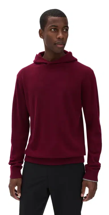Greyson Koko Cashmere Blend Hoodie Sweater Dark Anthurium | Thumbnail 1