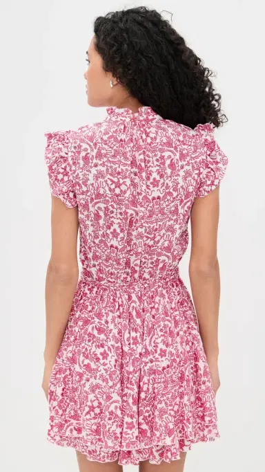 Poupette St Barth Callie Mini Dress Pink Tiare | Thumbnail 3 Poupette St Barth Callie Mini Dress Pink Tiare | Thumbnail 3