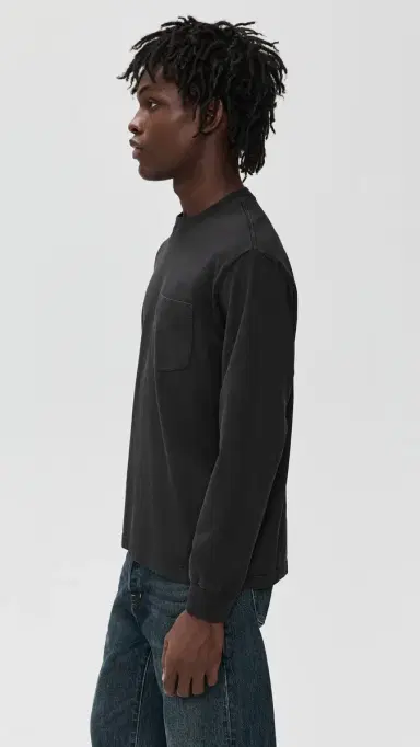 Madewell Vintage Long Sleeve Tee Almost Black | Thumbnail 4