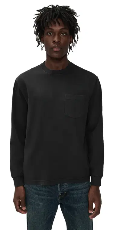 Madewell Vintage Long Sleeve Tee Almost Black | Thumbnail 1