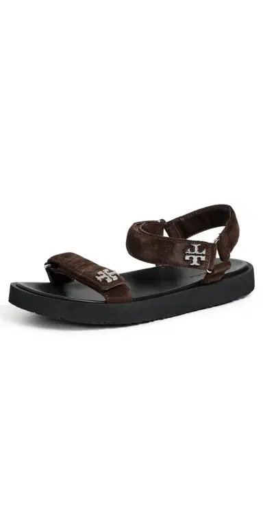 Tory Burch Kira Sandals Dark Cocoa/Perfect Black 8 | Thumbnail 1