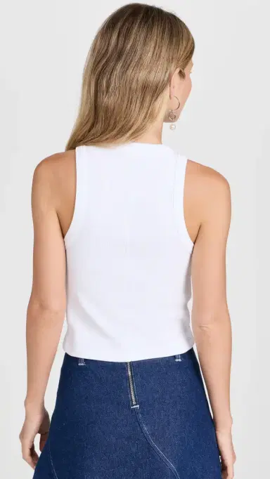 Sold Out NYC The Cropped Not o Basic Tank in White White | Thumbnail 3