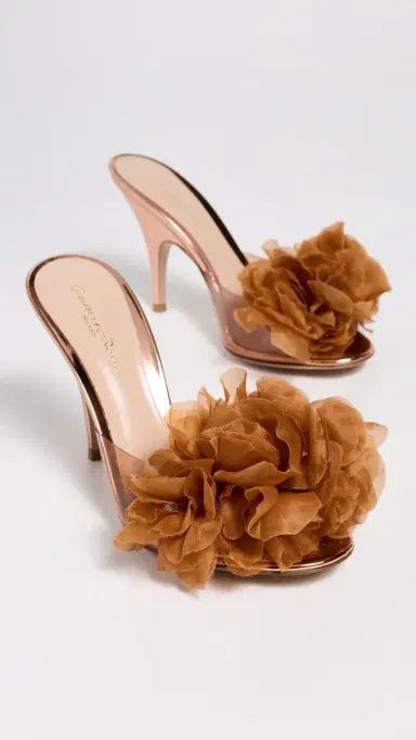 Gianvito Rossi Glass Metallic Heels Rose Gold 36 | Thumbnail 5