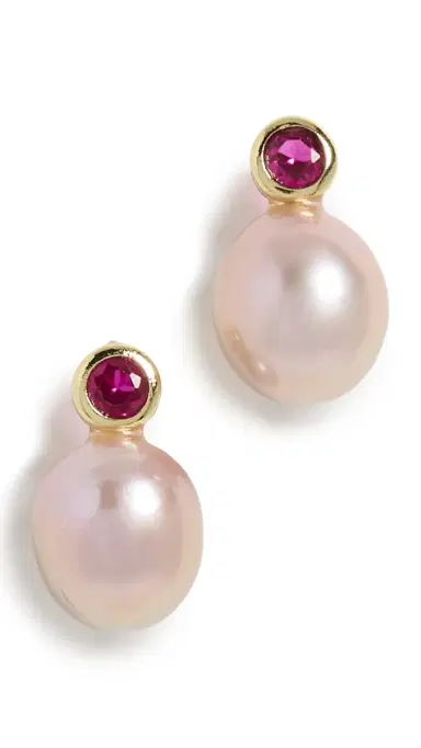 SHASHI Aisha Stud Earrings Rose One Size | Thumbnail 5